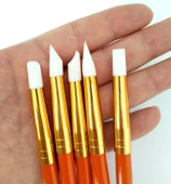 Silikon kalem seti, hobi, çömlekçilik, heykeltraş, kabartma, büyük boy 5 Adet - 1
