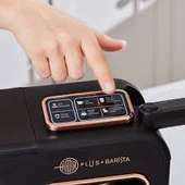 Karaca Hatır Plus Barista Steel 6 in 1 Konuşan Latte Cappuccino ve Közde Türk Kahve Makinesi Black Copper thumbnail 3