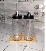 Ahşap Yağdanlık Altlığı -2 Bölmeli Yağlık Sosluk Standı EVV-82970 thumbnail 1