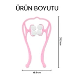 Boyun Bacak Ayak Bel Masaj Aleti Çok Fonksiyonlu Manuel 4 Tekerlekli - Pembe EVV-83322P4 thumbnail 2