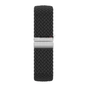 Sneezy Huawei Watch GT5 41mm İle Uyumlu Metal Klips Solo Fiberlink Kumaş Örgü Kordon  Siyah - 2