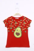 Toontoy Kız Çocuk Avokado Baskılı Tişört - 6