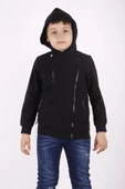 Toontoy Erkek Çocuk Cepli Fermuarlı Asimetrik Kesim Hırka - 4