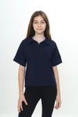 Toontoy Kız Çocuk Okul Polo Yaka Tişört - 3