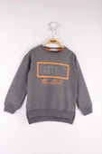 Toontoy Kız Çocuk Relax Fit Bisiklet Yaka Baskılı Sweatshirt -  2 İplik - 6