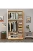 3 Kapaklı Gardrop 120cm  Safir Meşe 218 cm thumbnail 4