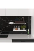 Modern Organizer Düzenleyici Dekoratif 2'li Kitaplık Banyo Mutfak Duvar Rafı  Beyaz thumbnail 1