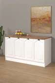 160 Cm %100 MDF Greena White Ada Mutfak, Modern Mutfak Adası, Mutfak Yemek Masası, Bar Masası - 1