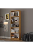 5 Raflı (5 BÖLMELİ) Kitaplık Çalışma Odası Ofis Modern Dekoratif Kitaplık  Petra thumbnail 2