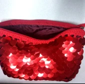 Pullu Clucht Çanta Kırmızı Renk - 4