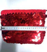 Pullu Clucht Çanta Kırmızı Renk - 2