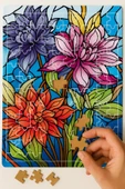 dudugift 140 PARÇA AHŞAP PUZZLE TABLO. 25X35 CM ÖLÇÜLERİNDE. ASKI APARATI İLE. KALİTELİ UV BASKI MODEL-11 - 1