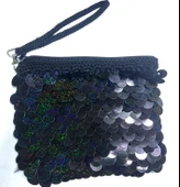 Pullu Clucht Çanta Siyah Renk - 4