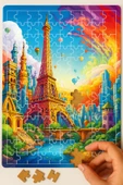dudugift 140 PARÇA AHŞAP PUZZLE TABLO. 25X35 CM ÖLÇÜLERİNDE. ASKI APARATI İLE. KALİTELİ UV BASKI MODEL-14 thumbnail 1