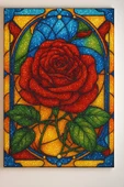 dudugift Elmas Çiçek Boyama Seti. 25x35 cm ebatlarında. UV Baskı 6 ana renk boya ve 2 adet fırça MODEL-19 - 2