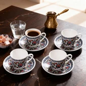 GÜRAL PORSELEN Gözde Double 4 Kişilik Kahve Fincan  Takımı 60932 thumbnail 2
