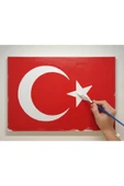 dudugift OKUL Etkinliği Atatürk Ve Türk Bayrağı Boyama Seti- 17,5 X25 Cm Tuval 3 Boya 1 Fırça- OKUL Etkinliği - 2