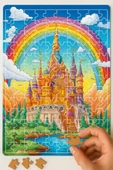 dudugift 140 PARÇA AHŞAP PUZZLE TABLO. 25X35 CM ÖLÇÜLERİNDE. ASKI APARATI İLE. KALİTELİ UV BASKI MODEL-10 - 1