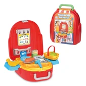 Candy & Ken Market Set Sırt Çantası - Kasiyer Oyuncağı - Market Setleri - Mutfak Oyuncakları - 1