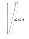 Metal Paslanmaz Çelik Yemek Çubuğu 5'li - 1