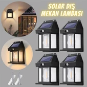 Güneş Enerjili Bahçe Aydınlatması Aplik Dekor Solar Ve Sensörlü Bahçe Balkon ve Garaj Lambası - 3