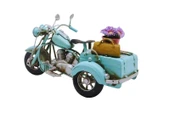 Dekoratif Metal 3 Tekerlekli Motorsiklet thumbnail 3