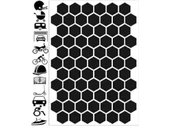 Universal Kaydırmaz 6D Karbon Bal Peteğ Yan Tank Pad 288 (1,5*1,5cm )Adet - 2