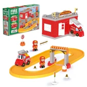 İtfaiye Yol Seti - Lego Oyuncağı - Lego Setleri - Bloklar - Lego Seti - Yarış Seti - 1