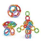 Geometrik Puzzle (96 Parça) - Lego Setleri - Geometrik Oyuncak - Şekilli Lego - Kare Bloklar - 3