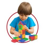Puzzle City (128 Parça) - Lego Setleri - Ev Blokları - Şekilli Lego - Kare Bloklar - 4