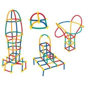 Süper Bambu Çubuklar (300 Parça) - Lego Setleri - Borular Lego - Plastik Çubuklar thumbnail 4