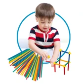 Süper Bambu Çubuklar (200 Parça) - Lego Setleri - Borular Lego - Plastik Çubuklar - 3