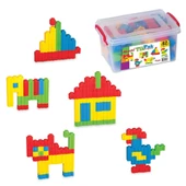 Maxi Tiktak Lego (62 Parça) - Tik-Tak Puzzle - Küçük Bloklar - Maxi Tik Tak Legolar Oyuncak - 1