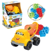 Bloklu Çimento Kamyonu (20 Parça) - Oyuncak Çimento Arabası - Plastik - İş Makinesi thumbnail 1