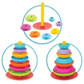 Sallanan Halkalar - Hacıyatmaz Lego - Bebek Oyuncağı - Kule Oyunu - 5