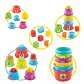 Neşeli Kuleler - Bultak Lego - Bebek Oyuncağı - Şekil Takmaca - Kule Oyunu - 4