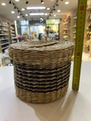 KAPAKLI HASIR SEPET ORTA BOY 12,5 X 17 CM - 4