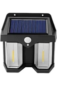 ulupazarlama 618-2 Rustik Ampul İkili Solar Duvar Aplik Güneş Enerjili Hareket Sensörlü thumbnail 1