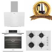 Altus Ala Beyaz Cam Ankastre Set 570 W - 159 Dw 65cm - 332 W Turbolu - (Kahve Makinesi Hediyeli) thumbnail 1