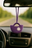 Amigurumi Araba Dikiz Aynası Süsü,  Anahtarlık,  Çanta Askısı %100  El Örgüsü - 2