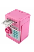 ELBA Şifreli Otomatik Kağıt Para Alan Atm Kasa Kumbara - Pembe thumbnail 1