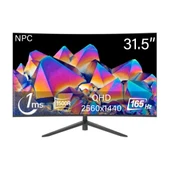 NPC 1ms 165Hz 31.5" 2560x1440 QHD Curved Gaming Monitör MZ320K-V - 1