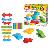 3D Dinozor Oyun Hamur Seti 200 Gr. - Oyun Hamuru Seti - Hamur Setleri - Hamur Kalıpları - 1