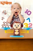 Eğitici Maymun Denge Oyunu - İşlem Kartlı Matematik Öğretici Oyun Seti - Eğitici Matematik Oyunu - Ağırlık - 3