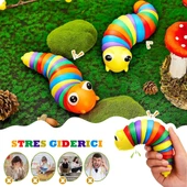 Söktak Eğlenceli Tırtıl Oyuncak - Stres ve Anksiyete Giderici Montessori Tırtıl Oyuncağı - Renkli Tırtıl - 1
