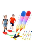 Air Rocket İkili Seti - Roket Oyuncak - 4 Roket Ve Havalı Roketatar - İkili Açık Hava Oyuncağı - Airrocket - 2