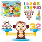 Eğitici Maymun Denge Oyunu - İşlem Kartlı Matematik Öğretici Oyun Seti - Eğitici Matematik Oyunu - Ağırlık - 1