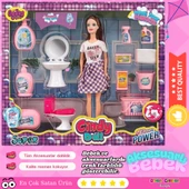 Cindy Doll Lavabo ve Temizlik Seti - Oyuncak Lavabolu Bebek - Barbie Temizlik Seti - Aksesuarlı Lavabo Bebek Oyuncak thumbnail 1
