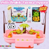 Pilli Havuzlu Ördek Yakalama Oyunu Pembe - Pilli Müzikli Balık Tutma Oyunu - Şarkılı Eğitici Balık Yakalama Oyunu - Müzi - 1