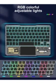 KB-333 RGB Işıklı Cep Telefonu-Tablet-Notebook-PC-IOS Uyumlu Bluetooth Klavye thumbnail 5